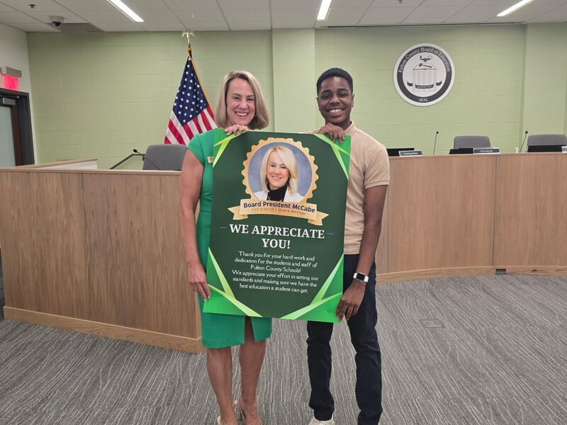 Kristin receiving community appreciation